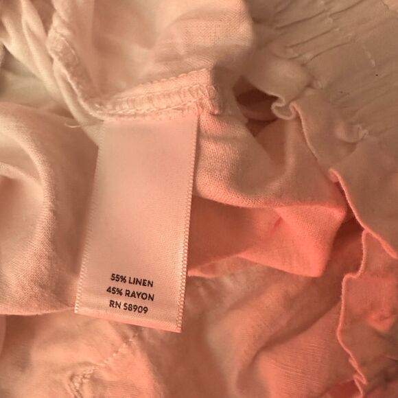 NWT Westbound Linen Blend Pull On Pants Women 3XS Smocked Elastic Waist Wide Leg - Picture 10 of 10